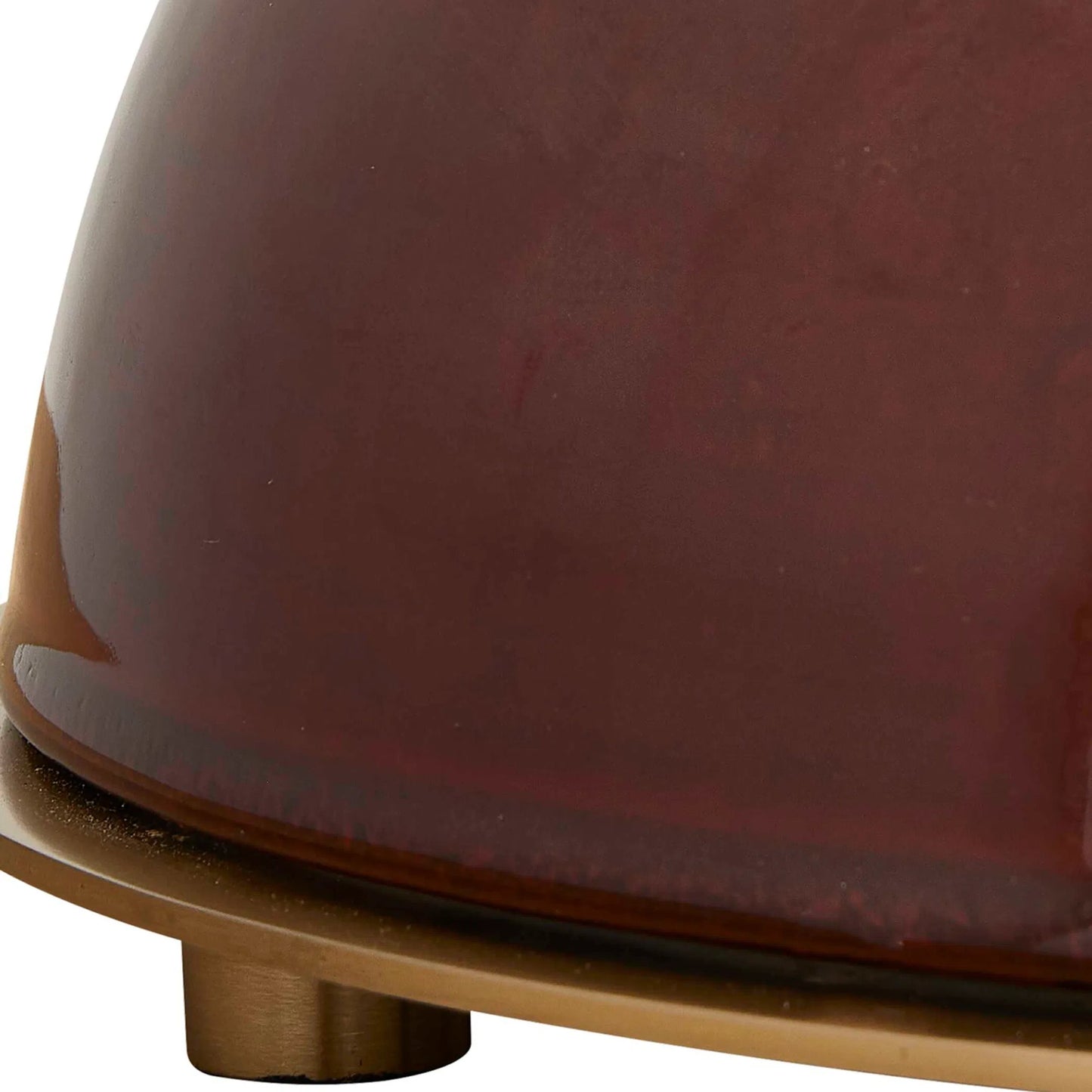 005 SI-2453114 | Closeup | Colette Table Lamp by Uttermost in burgundy and brass. Made from ceramic, fabric, metal in a eclectic & global style.