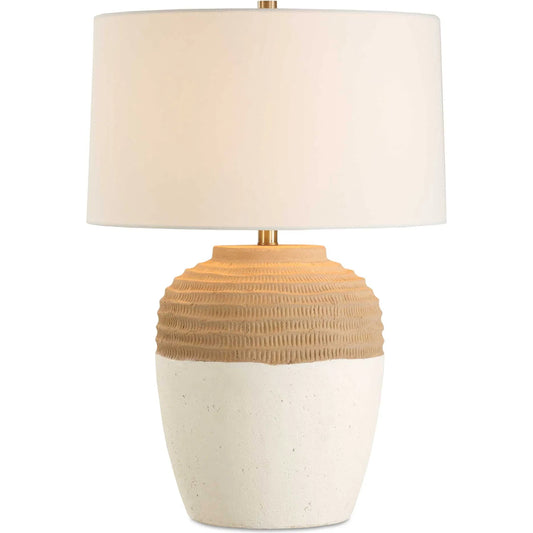 Bellaby Terracotta Table Lamp by Uttermost in white, terracotta. Made from steel, ceramic, fabric in a unique style.