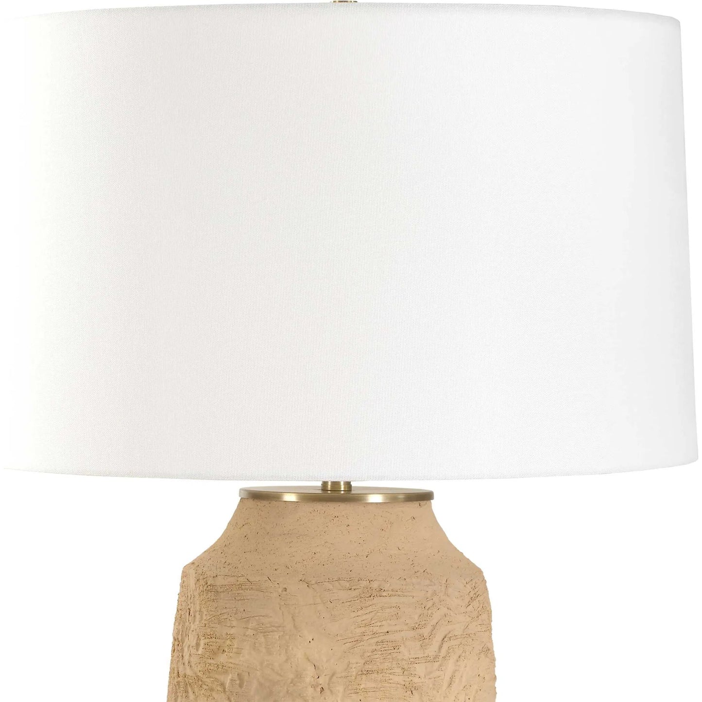 002 SI-2386721 | Closeup | Sandstone Flow Terracotta Table Lamp by Uttermost in terracotta, brass. Made from steel, ceramic in a transitional style.