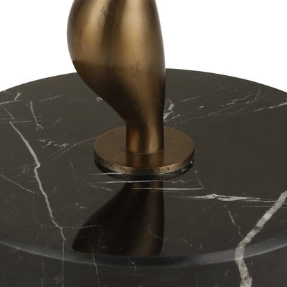 Remolino Floor Lamp by Uttermost in bronze. Made from marble, iron, fabric in a unique style.