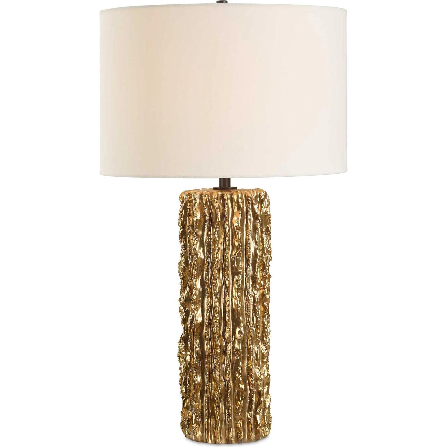 001 SI-2386703 | Primary Silo | Echo Table Lamp by Uttermost in gold. Made from resin, iron, fabric in a unique style.