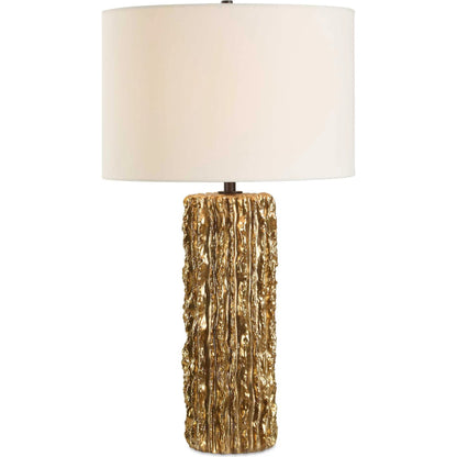 Echo Table Lamp by Uttermost in gold. Made from resin, iron, fabric in a unique style.