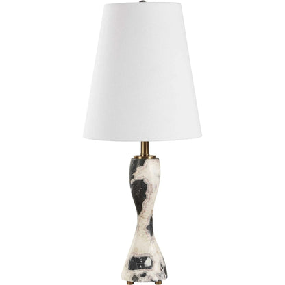 Marcela Panda Buffet Lamp by Uttermost in brass. Made from marble, metal, fabric in a eclectic & global style.
