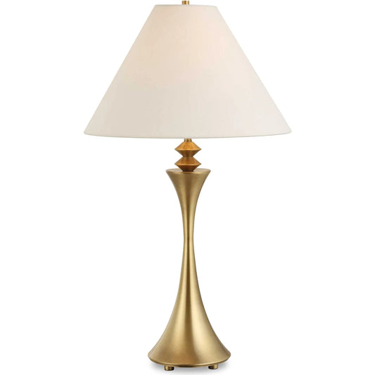 Shaefer Table Lamp by Uttermost in gold. Made from metal, fabric in a unique style.