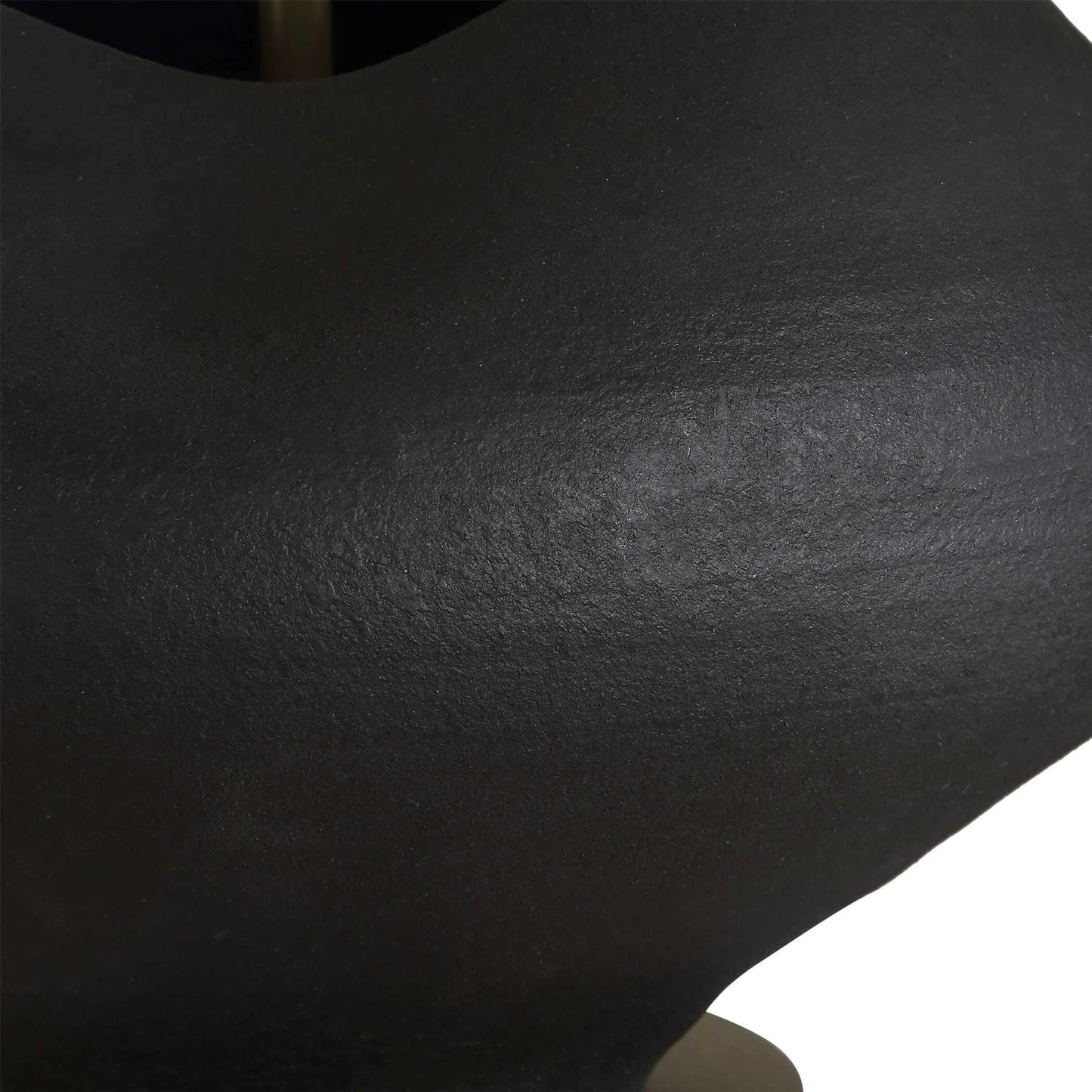 006 SI-2453117 | Closeup | Nocturne Table Lamp by Uttermost in black and brass. Made from porcelain, fabric, steel in a modern style.