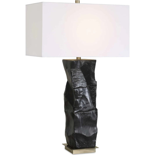 Altaria Table Lamp by Uttermost in black, brass. Made from metal, ceramic, fabric in a unique style.