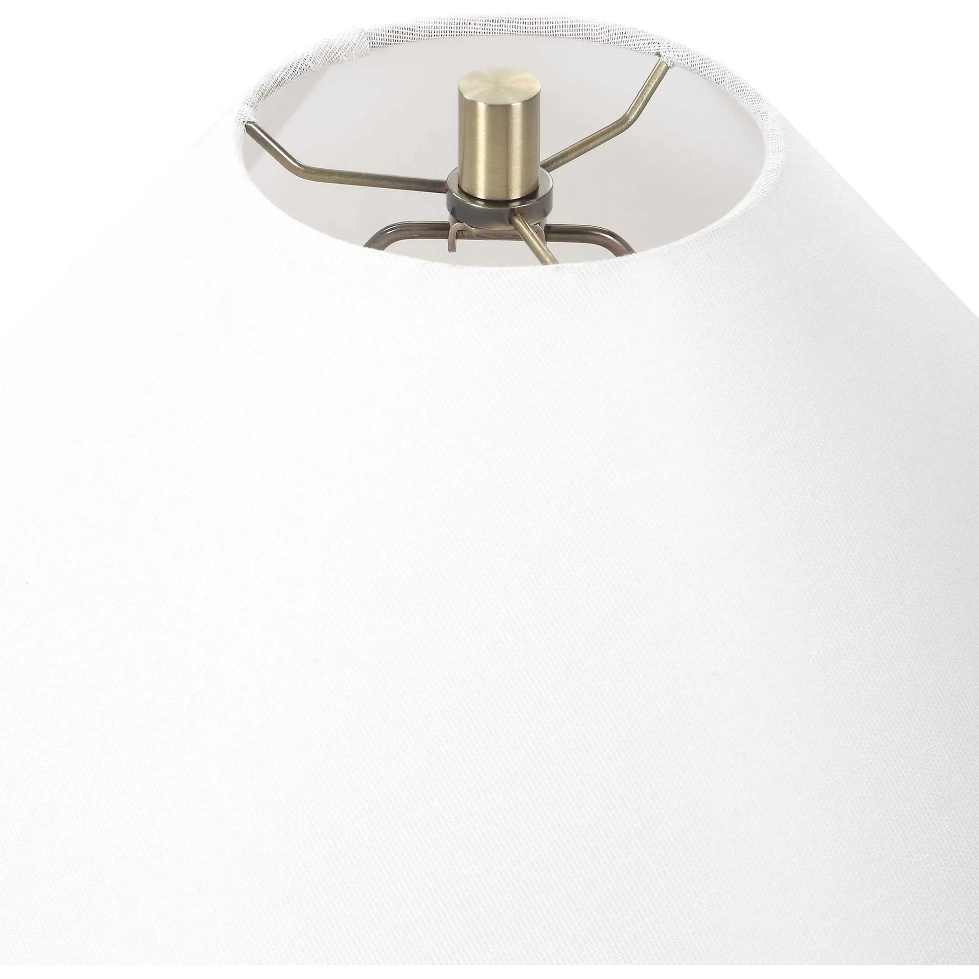 Green Thumb Table Lamp by Uttermost in green and brass. Made from metal, ceramic, fabric in a unique style.