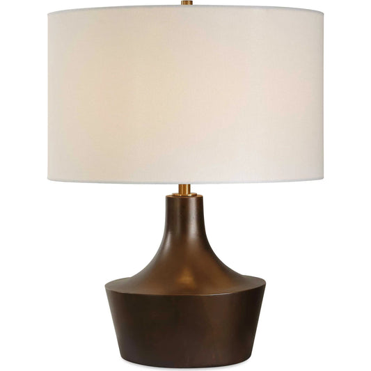 Paseo Table Lamp by Uttermost in bronze, brown. Made from resin, iron, fabric in a unique style.