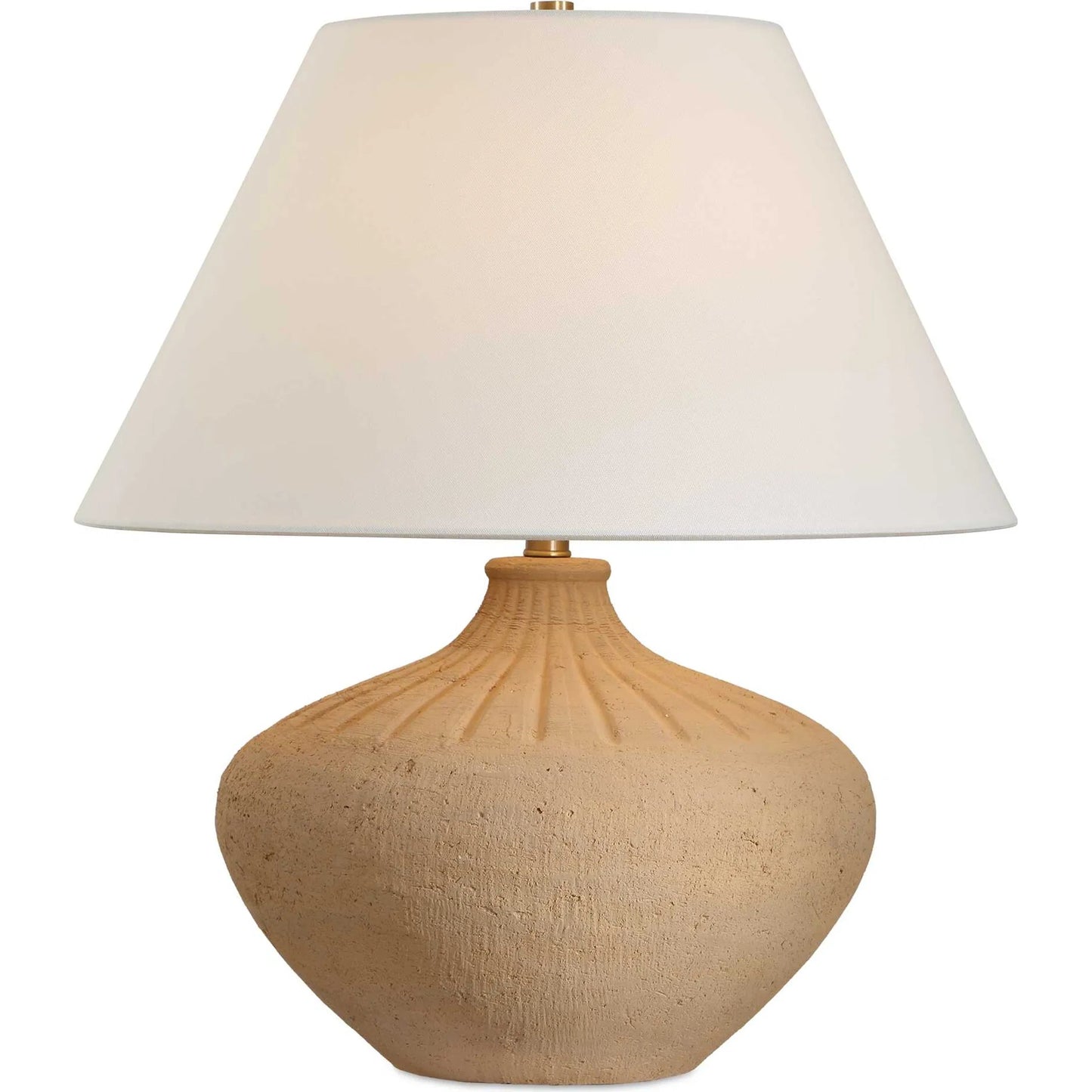 001 SI-2526201 | Primary Silo | Eldon Terracotta Table Lamp by Uttermost in brown and brass. Made from iron, ceramic in a unique style.