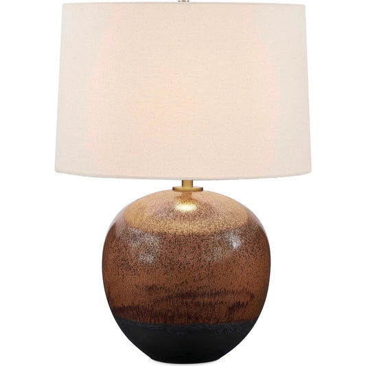 Brownell Table Lamp by Uttermost in bronze, brown. Made from ceramic, fabric, galvanized steel in a unique style.