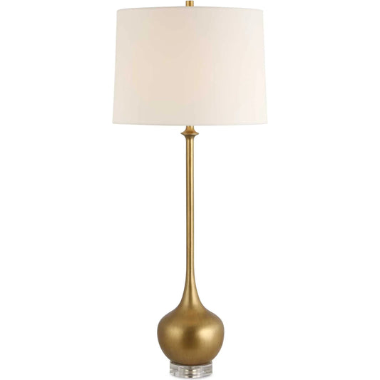 Good as Gold Buffet Lamp by Uttermost in brass, gold. Made from resin, crystal, iron, fabric in a unique style.