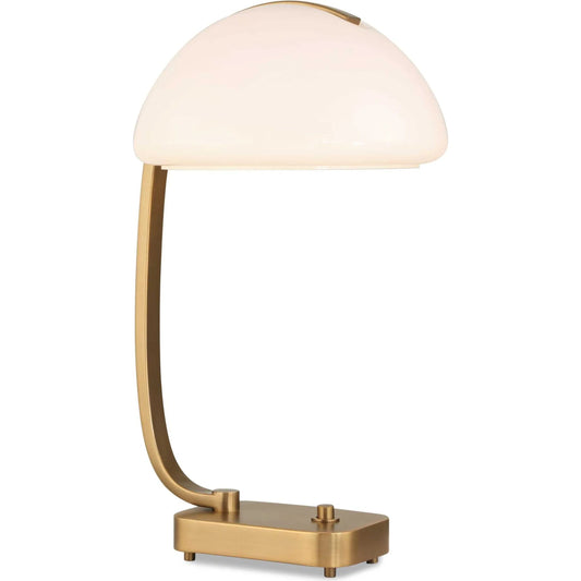 Bend the Rules Desk Lamp by Uttermost in brass. Made from metal, glass in a unique style.