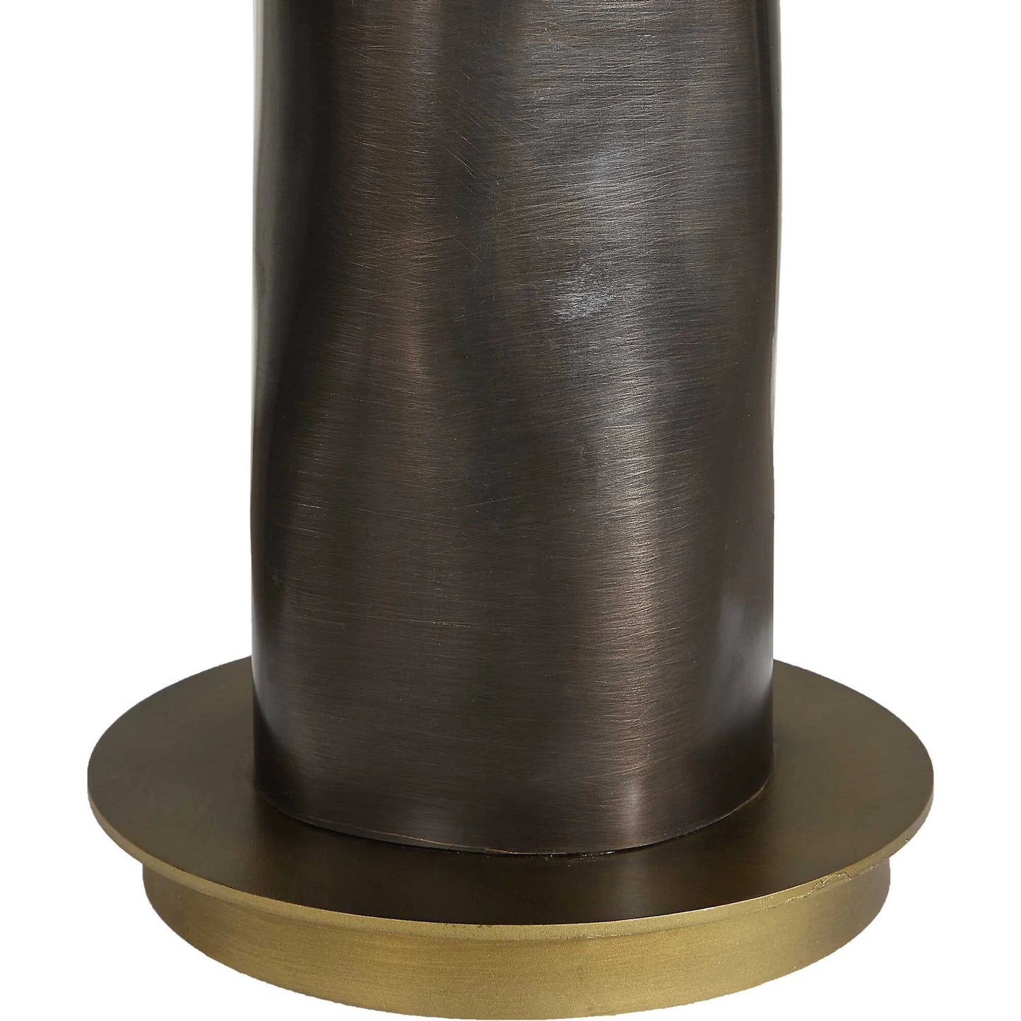 005 SI-2630611 | Unknown | Carmine Table Lamp by Uttermost in bronze and dark. Made from iron, aluminum, fabric in a unique style.