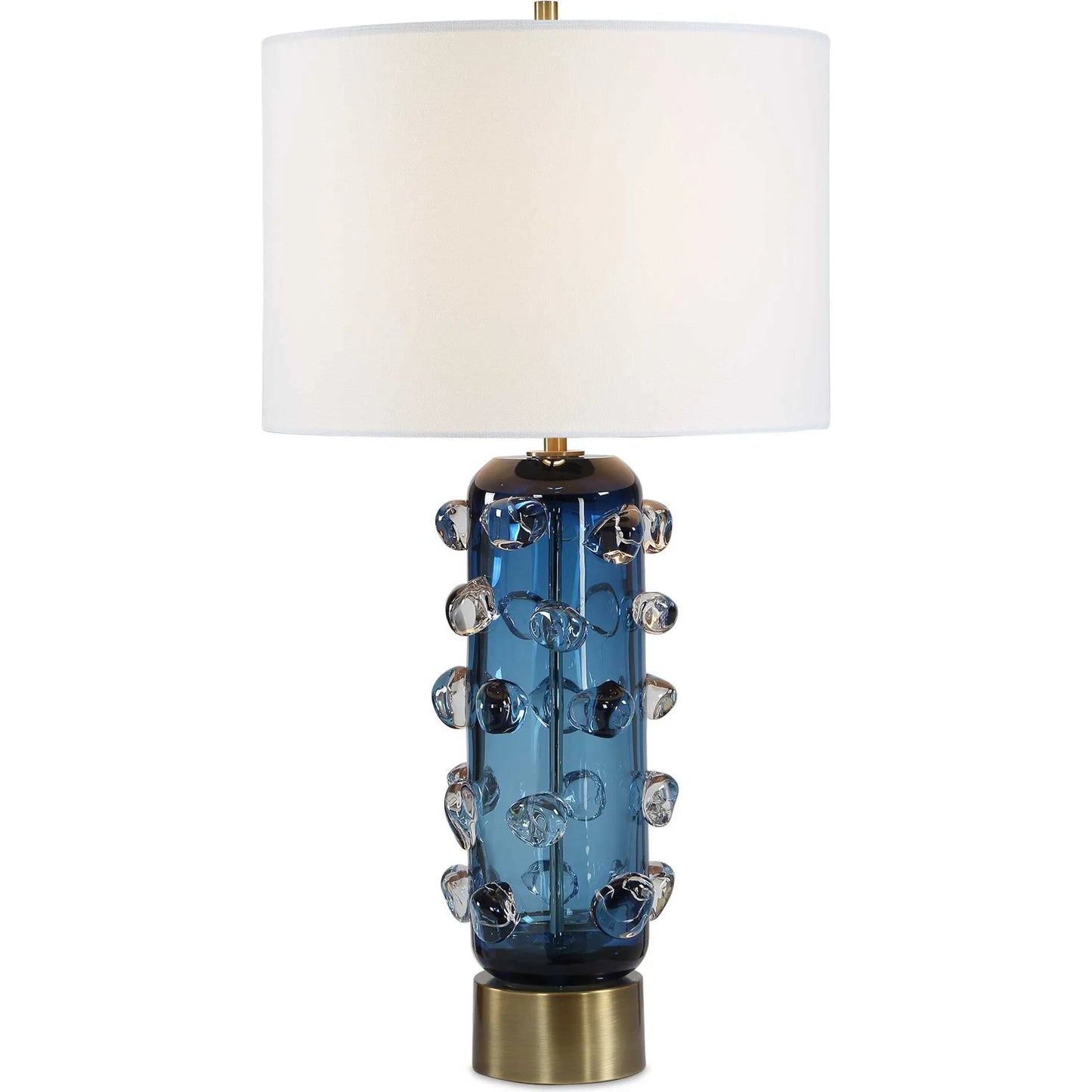 000 SI-2630629 | Primary Silo | Aura Table Lamp by Uttermost in blue, brass, gold and brass. Made from glass, iron in a unique style.