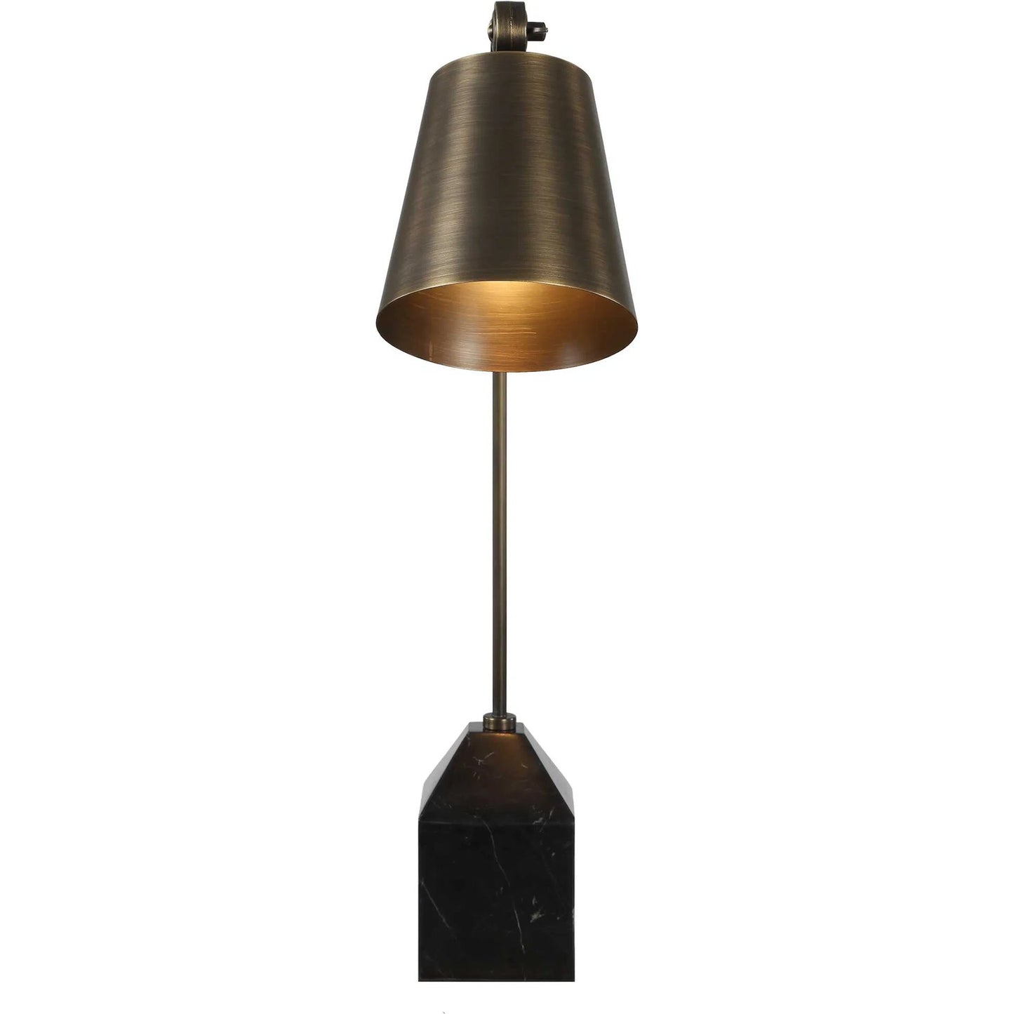 001 SI-2630646 | Additional Silo | Hutchinson Desk Lamp by Uttermost in black, bronze, gold and bronze. Made from metal, glass, fabric in a unique style.
