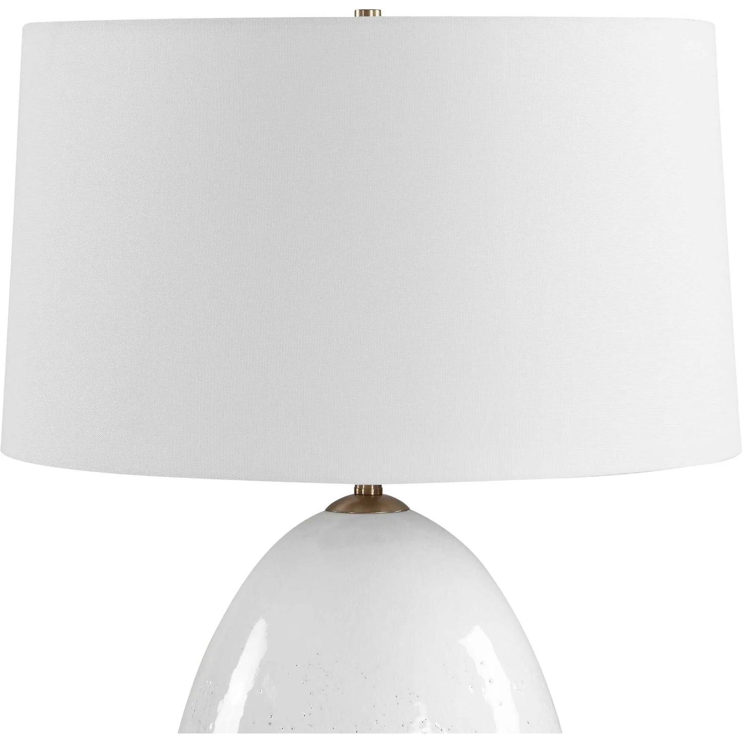001 SI-2630647 | Additional Silo | Avery Glaze Table Lamp by Uttermost in white and brass. Made from ceramic, fabric, iron in a unique style.