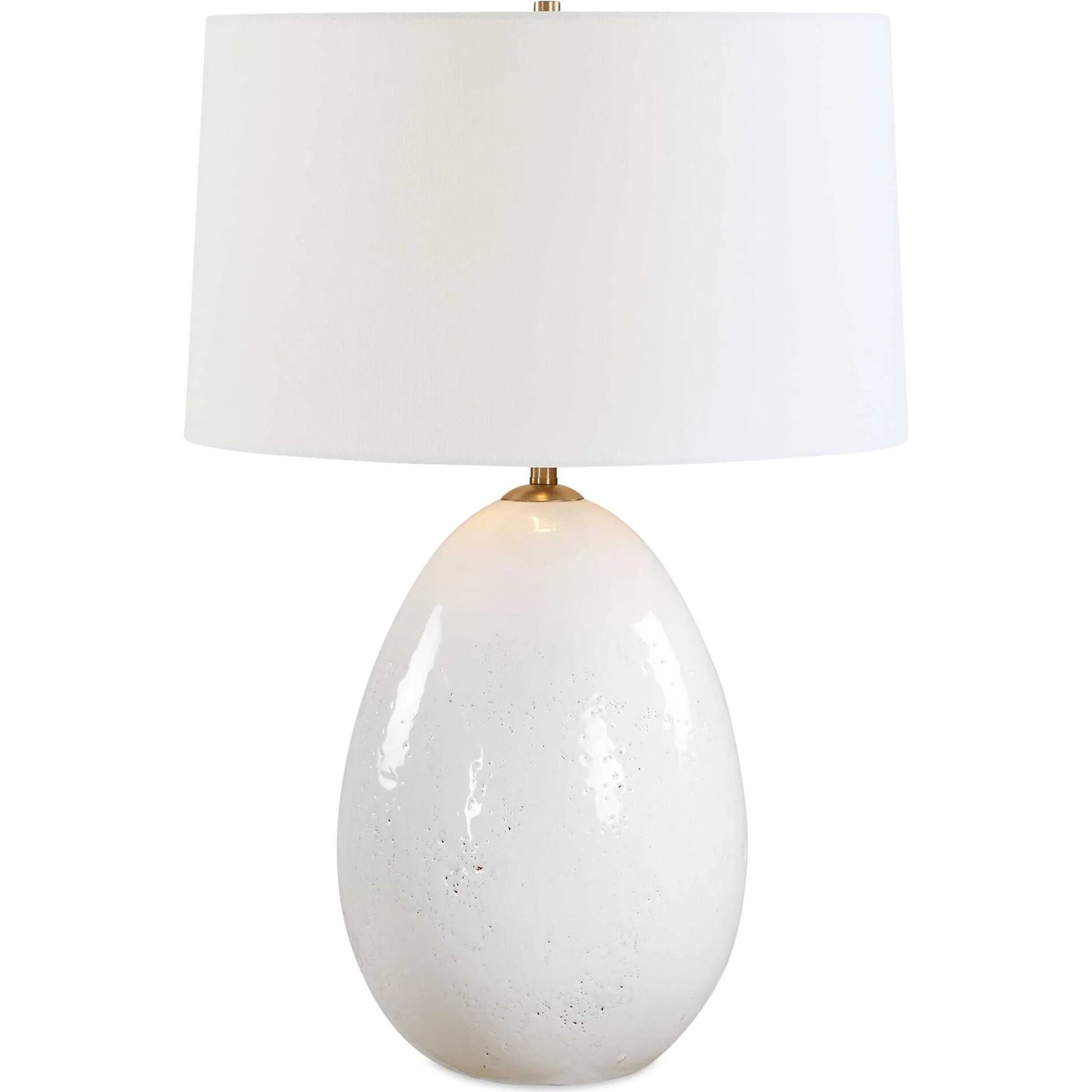 000 SI-2630647 | Primary Silo | Avery Glaze Table Lamp by Uttermost in white and brass. Made from ceramic, fabric, iron in a unique style.