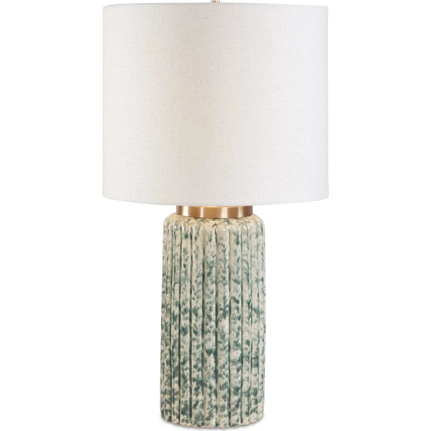 000 SI-2630651 | Primary Silo | Hensley & Table Lamp by Uttermost in green, white and brass. Made from ceramic, fabric, iron in a unique style.