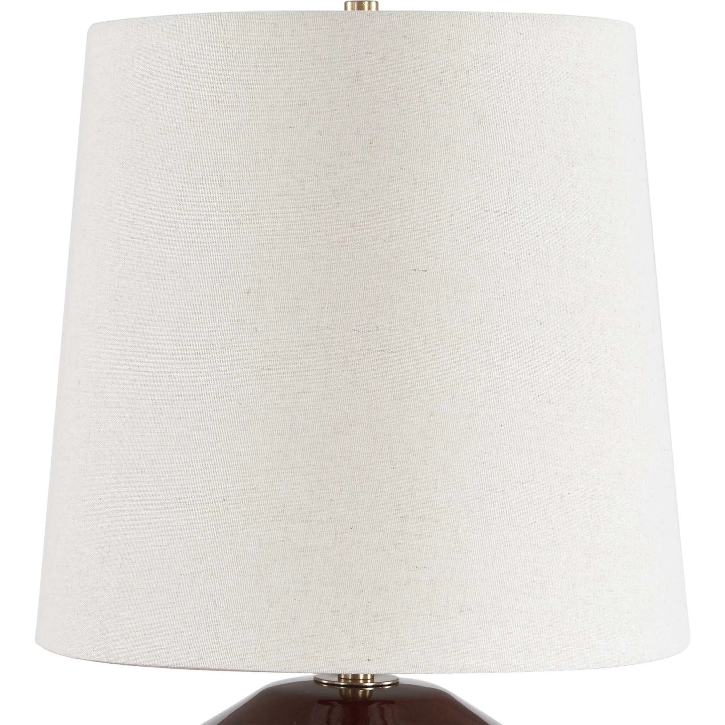 001 SI-2630656 | Additional Silo | Allemand Table Lamp by Uttermost in red and dark. Made from ceramic, iron, fabric in a unique style.