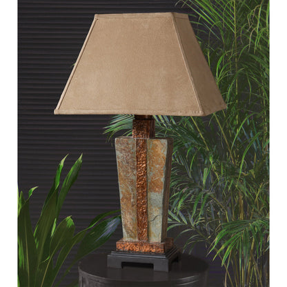 Slate Accent Lamp by Uttermost. Made from polyester, copper in a modern style.
