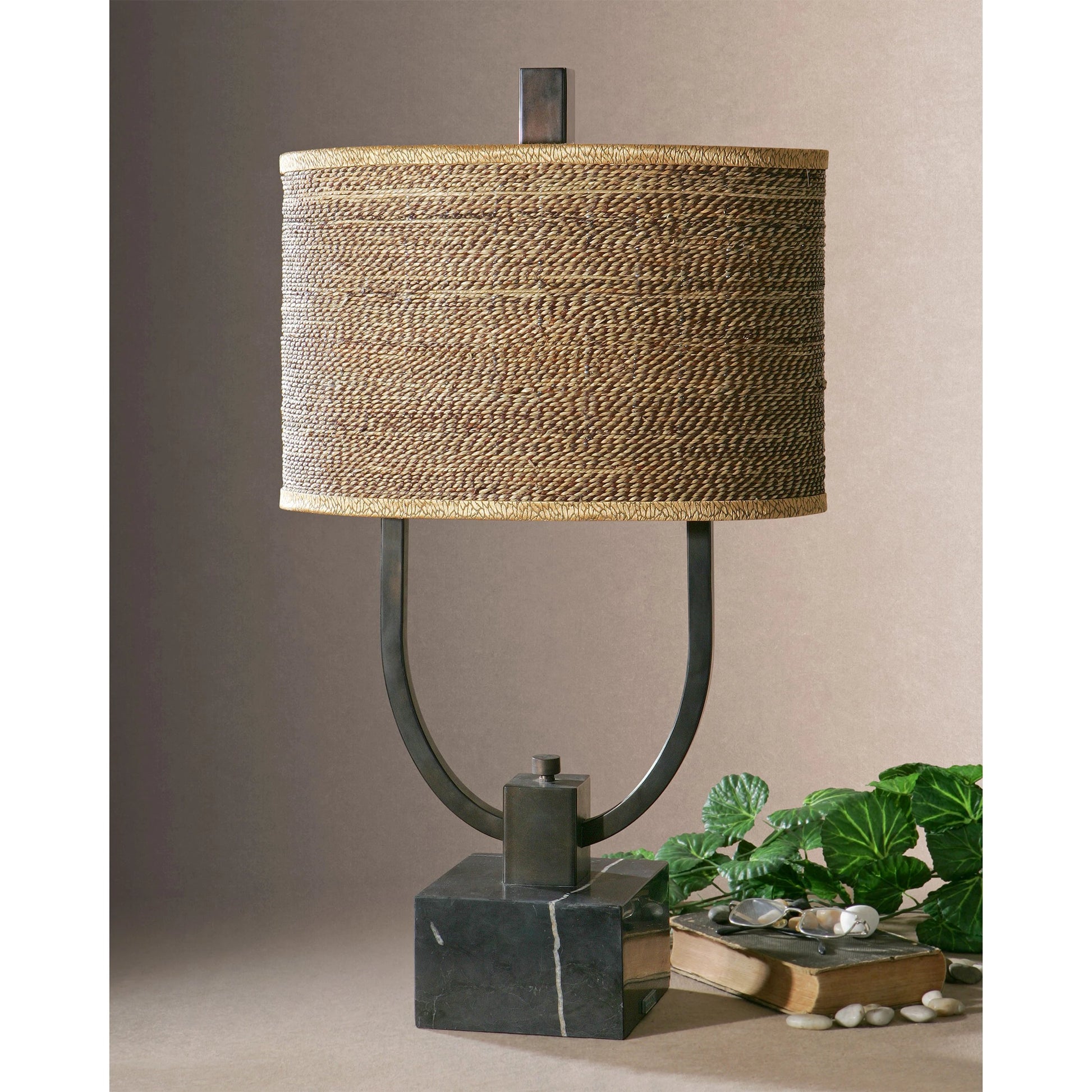 Stabina Metal Table Lamp by Uttermost in metal. Made from marble, metal in a modern style.