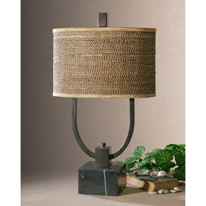 Stabina Metal Table Lamp by Uttermost in metal. Made from marble, metal in a modern style.