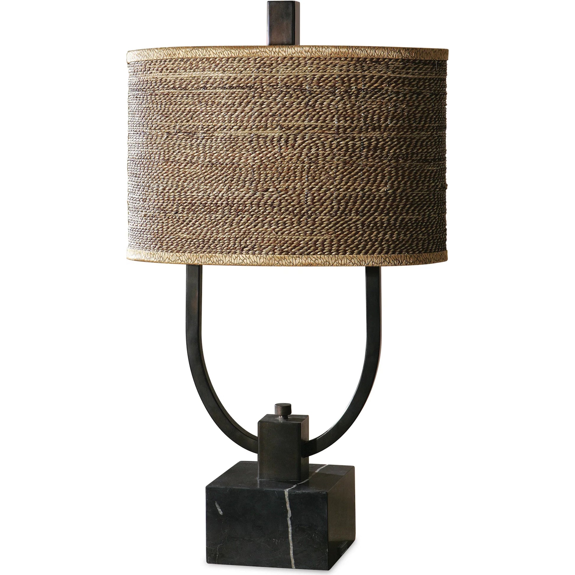 Stabina Metal Table Lamp by Uttermost in metal. Made from marble, metal in a modern style.