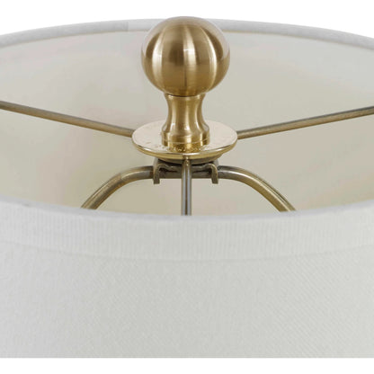 Laton Brass Buffet Lamp by Uttermost. Made from metal, crystal in a modern style.