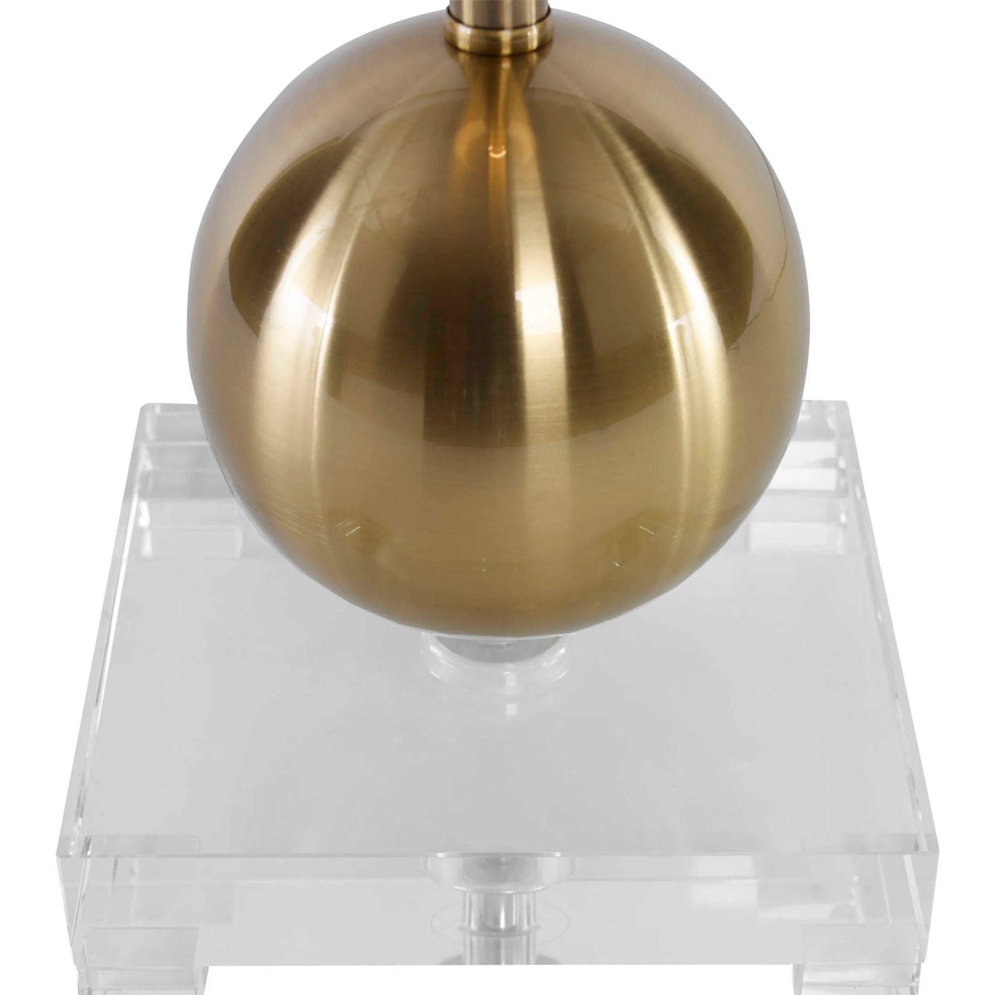 Laton Brass Buffet Lamp by Uttermost. Made from metal, crystal in a modern style.