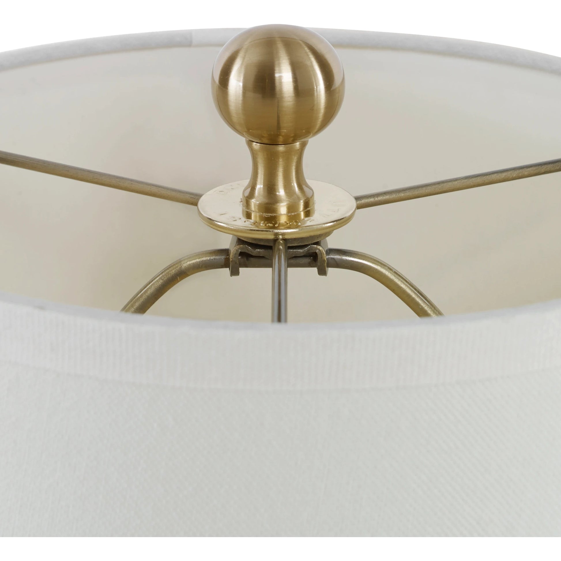 Laton Brass Buffet Lamp by Uttermost. Made from metal, crystal in a modern style.