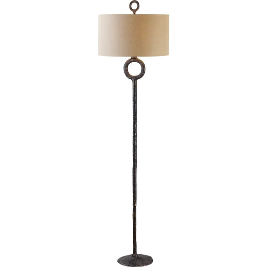Ferro Cast Iron Floor Lamp by Uttermost in iron. Made from cast iron in a modern style.