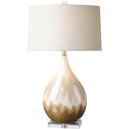 Flavian Glazed Ceramic Lamp by Uttermost. Made from crystal, ceramic in a modern style.