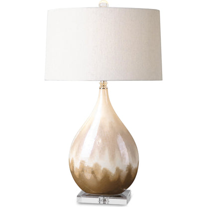 Flavian Glazed Ceramic Lamp by Uttermost. Made from crystal, ceramic in a modern style.