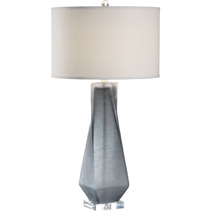 Anatoli Table Lamp by Uttermost in gray. Made from glass, iron, crystal in a modern style.