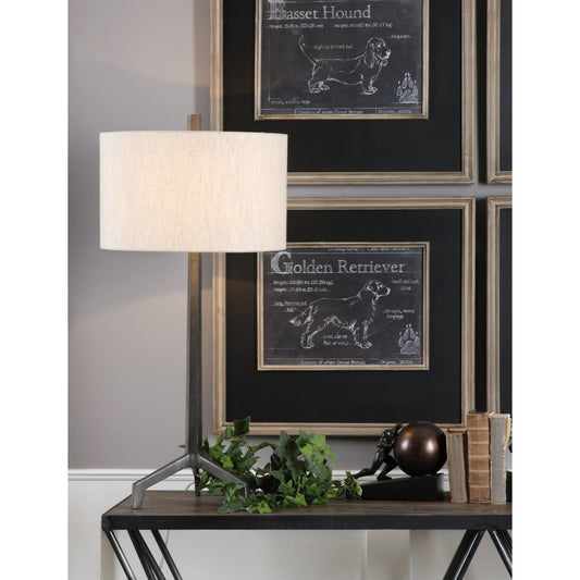 Ivor Cast Iron Lamp by Uttermost in iron. Made from steel in a modern style.