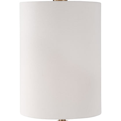 Darrin Table Lamp by Uttermost in gray. Made from ceramic, metal, fabric in a modern style.
