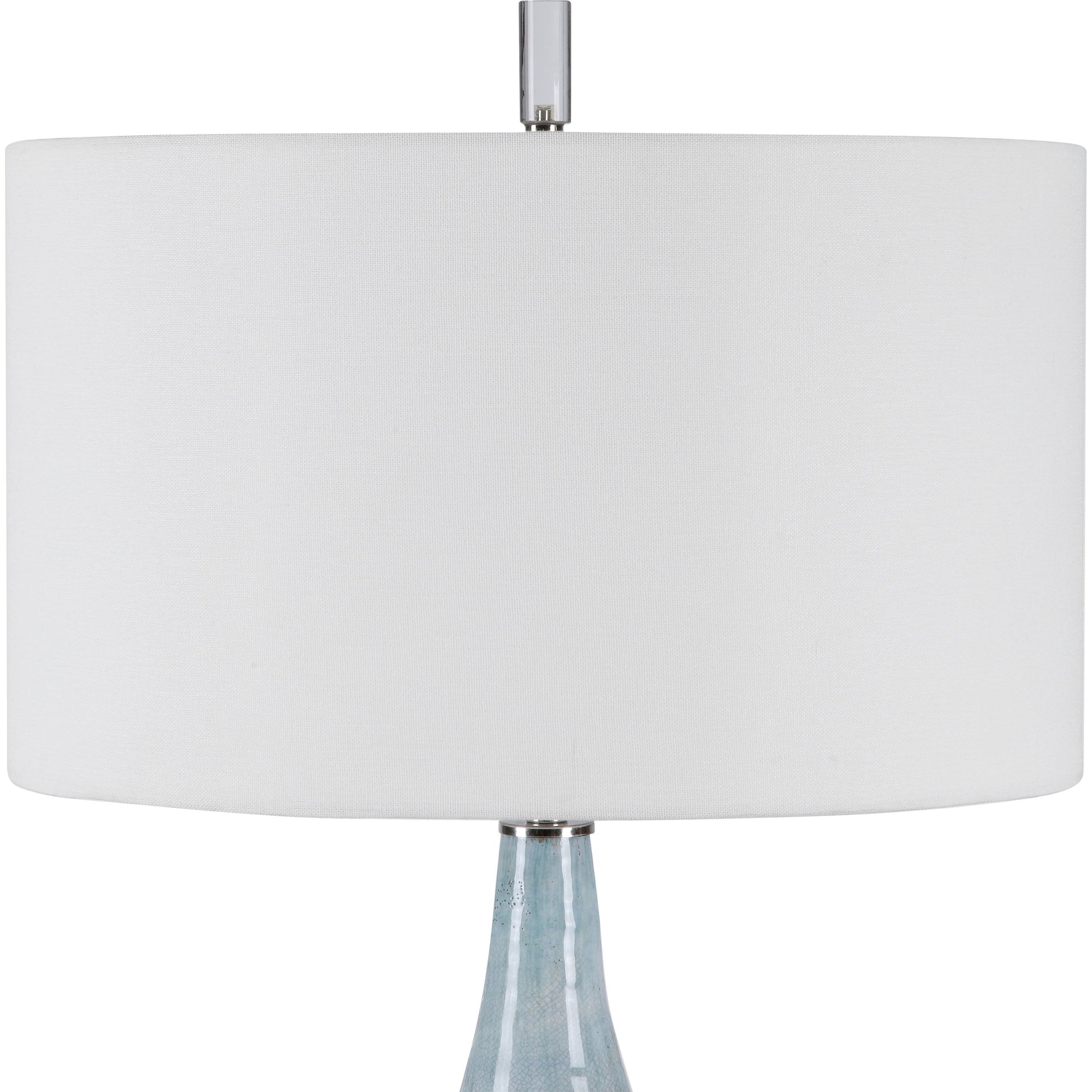 Rialta Coastal Table Lamp by Uttermost. Made from steel, ceramic, crystal in a coastal style.
