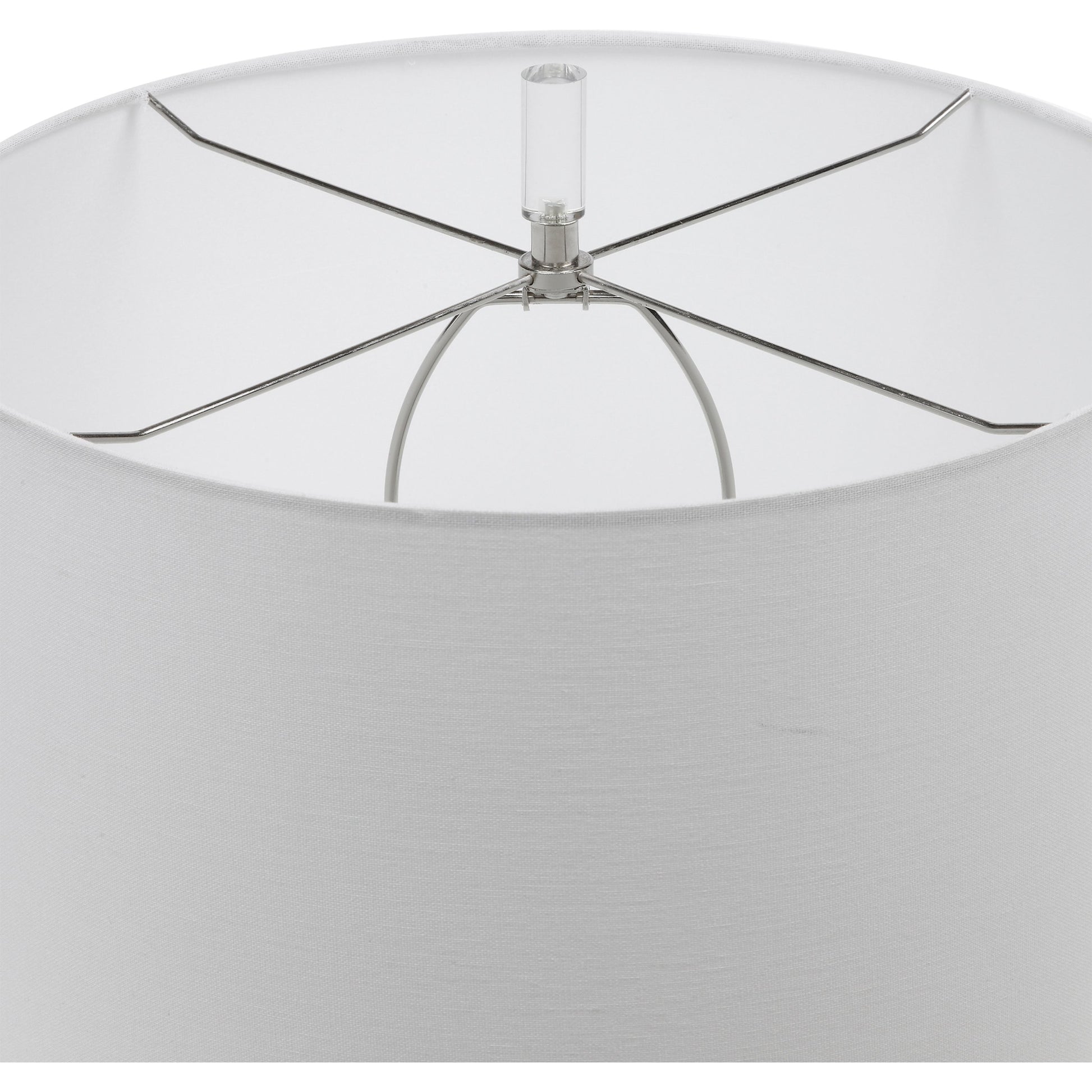 Rialta Coastal Table Lamp by Uttermost. Made from steel, ceramic, crystal in a coastal style.