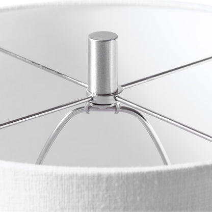 Eichler Mid-Century Table Lamp by Uttermost. Made from ceramic, fabric, iron in a coastal style.