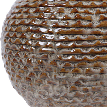 Lagos Rustic Table Lamp by Uttermost. Made from ceramic, metal, fabric in a coastal style.