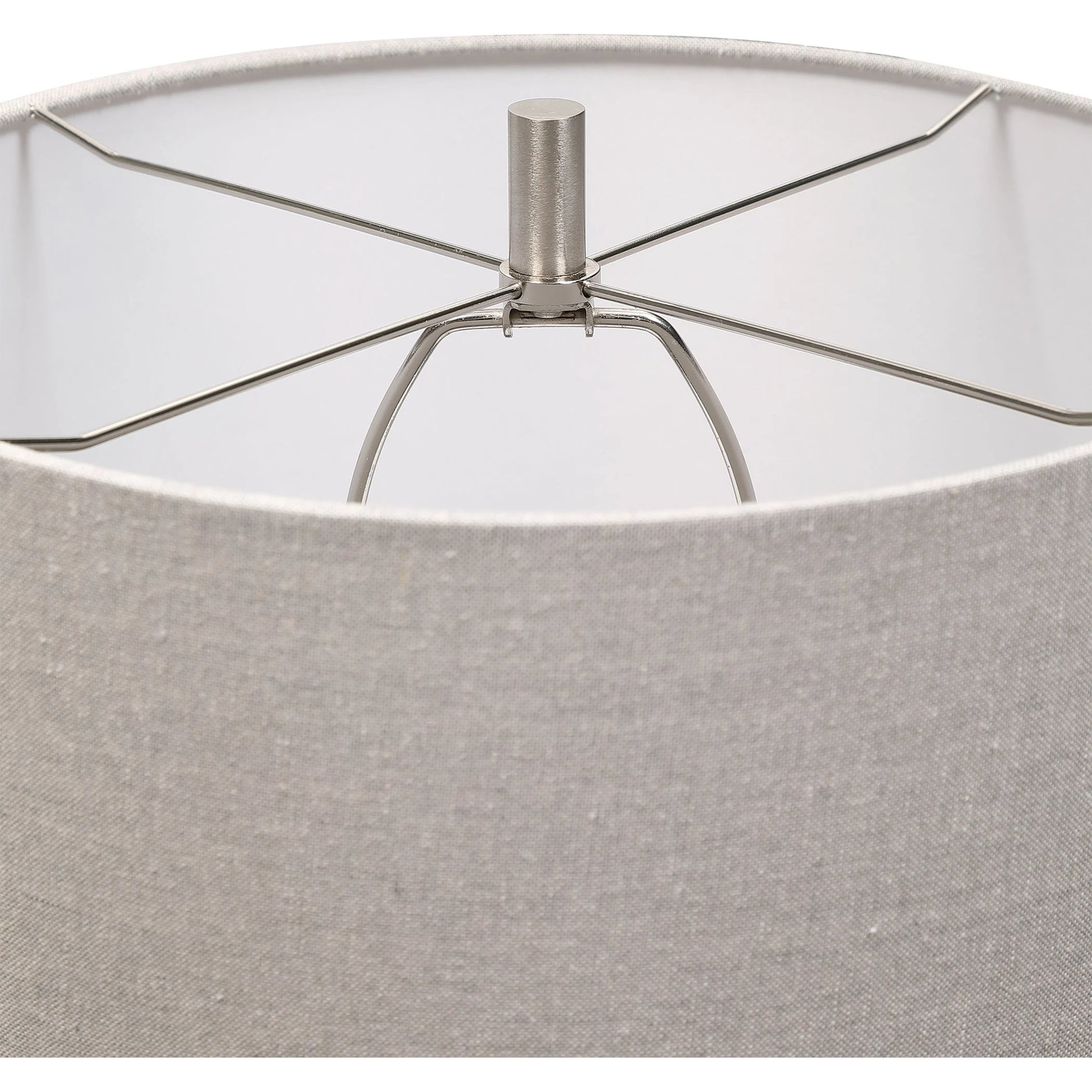 Comanche Crackle Table Lamp by Uttermost in white. Made from ceramic, steel in a eclectic & global style.