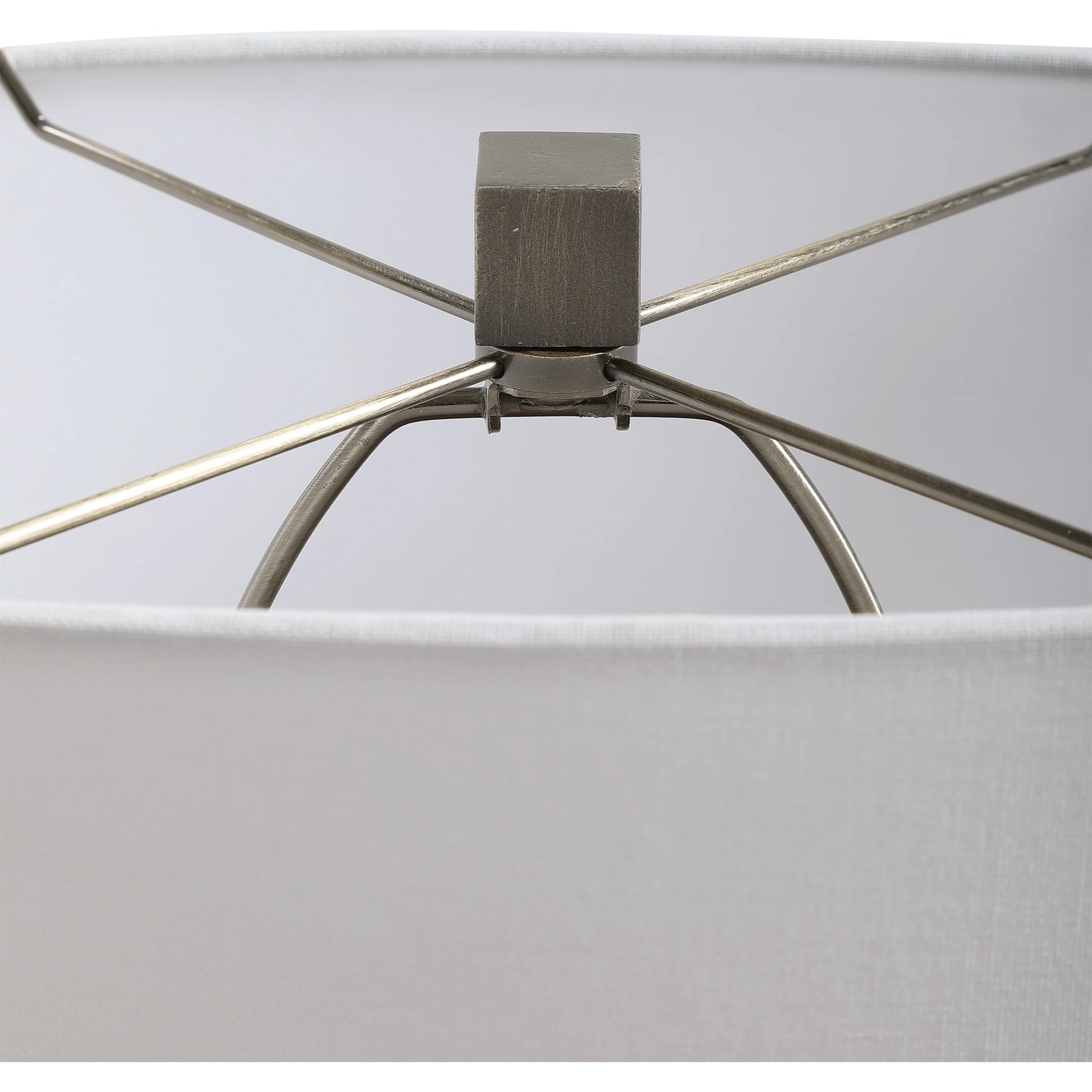 Relic Aged Table Lamp by Uttermost in gold. Made from resin, marble, iron, fabric in a eclectic & global style.