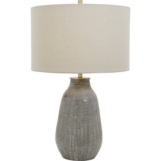 Monacan Table Lamp by Uttermost in gray. Made from steel, ceramic in a cottage & farmhouse style.