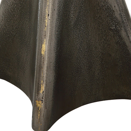 Keiron Table Lamp by Uttermost in brass. Made from steel, cast iron, fabric in a modern style.