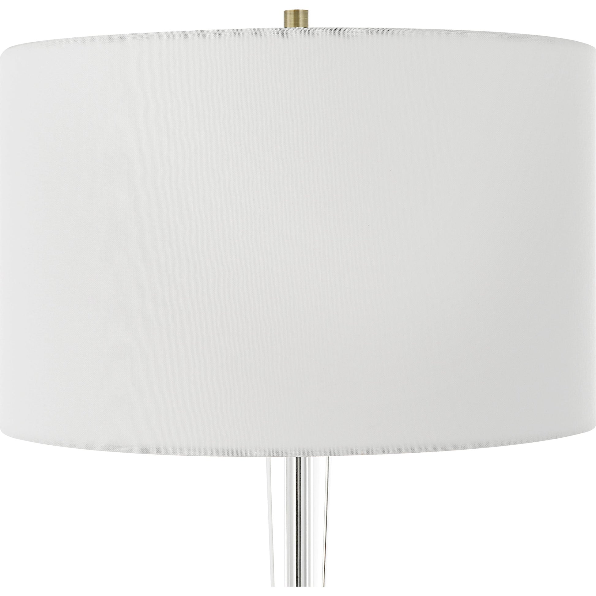 Annily Table Lamp by Uttermost in brass. Made from steel, crystal, fabric in a modern style.