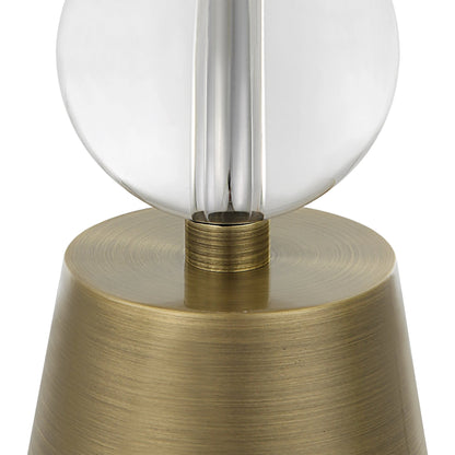 Annily Table Lamp by Uttermost in brass. Made from steel, crystal, fabric in a modern style.