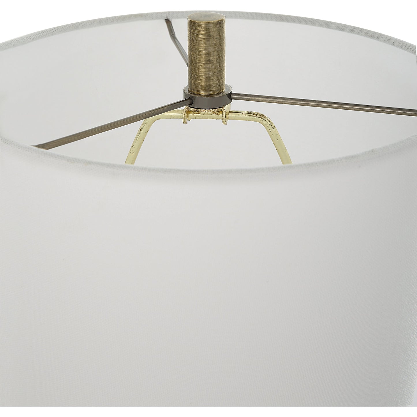 004 SI-2108116 | Additional Silo | Cypher Modern Buffet Lamp by Uttermost in brass. Made from steel, rice stone, resin, fabric in a modern style.