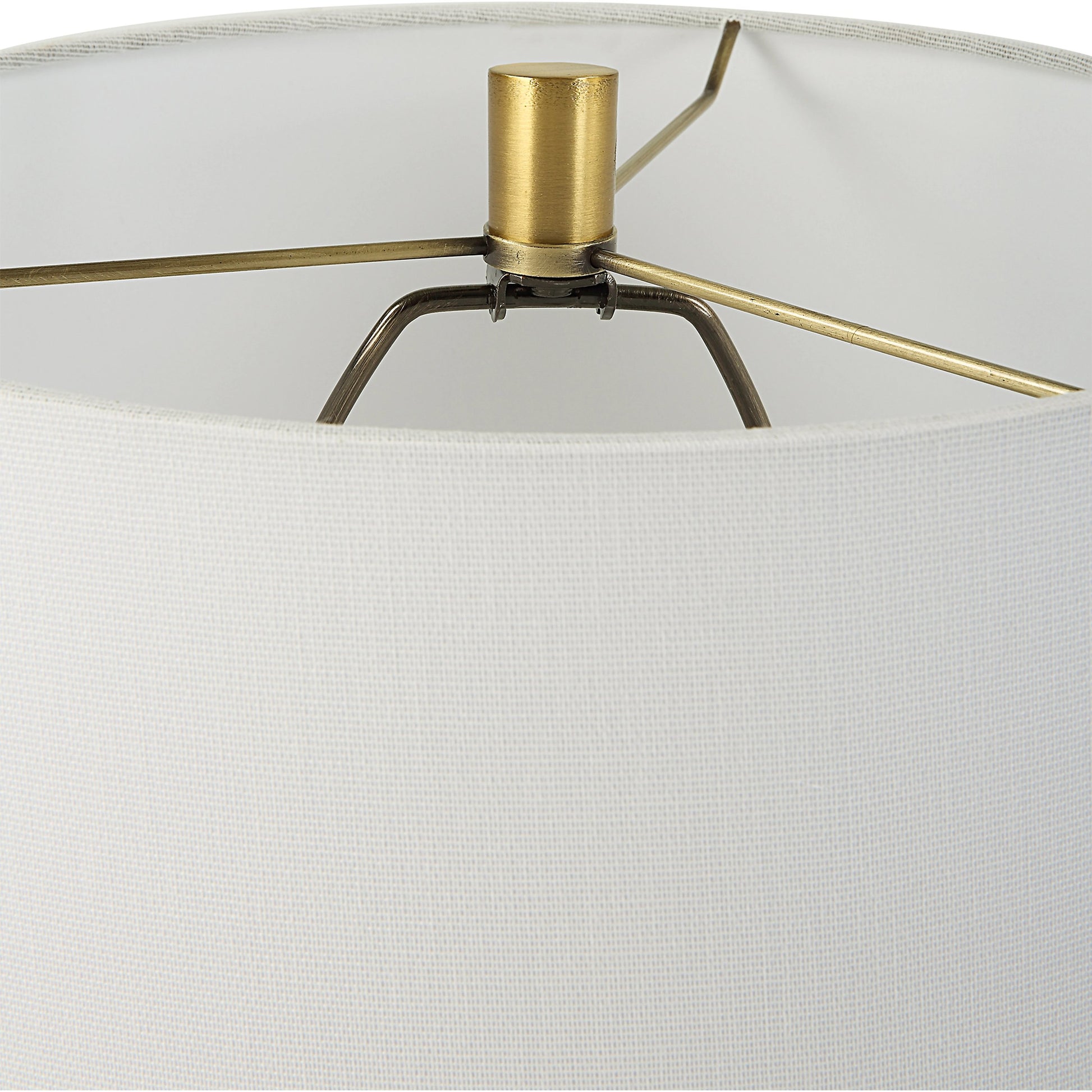 Kendari Table Lamp by Uttermost in natural, brass. Made from rope, iron, fabric, rattan in a modern style.