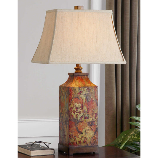 Colorful Flowers Table Lamp by Uttermost. Made from mdf in a cottage & farmhouse style.