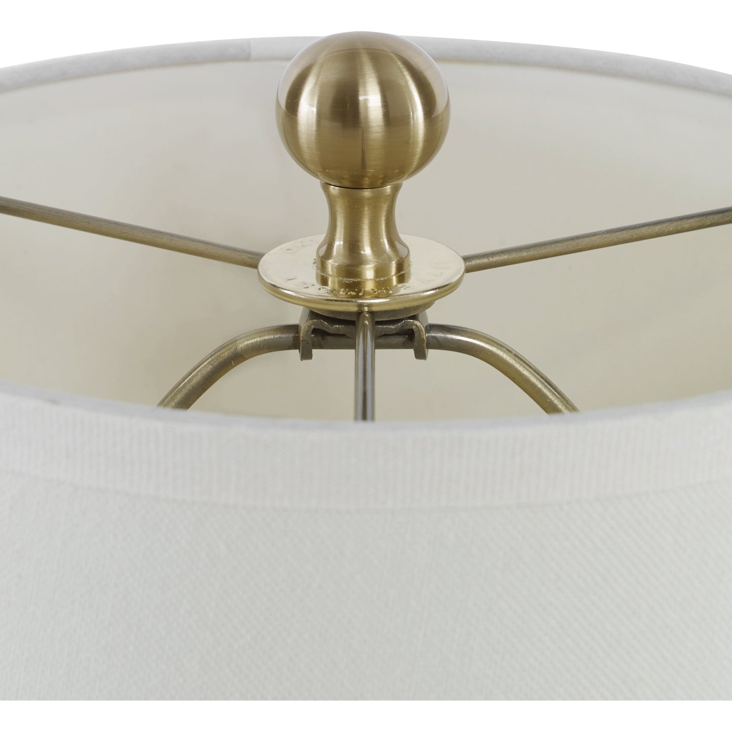 003 S-253911 | Closeup | Laton Brass Buffet Lamp by Uttermost. Made from metal, crystal in a modern style.